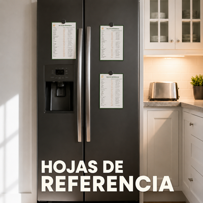 Hojas de referencia imprimibles para congeladores